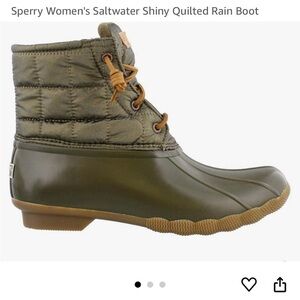 Sperry Women's Saltwater Quilted Rain Boot - Olive
